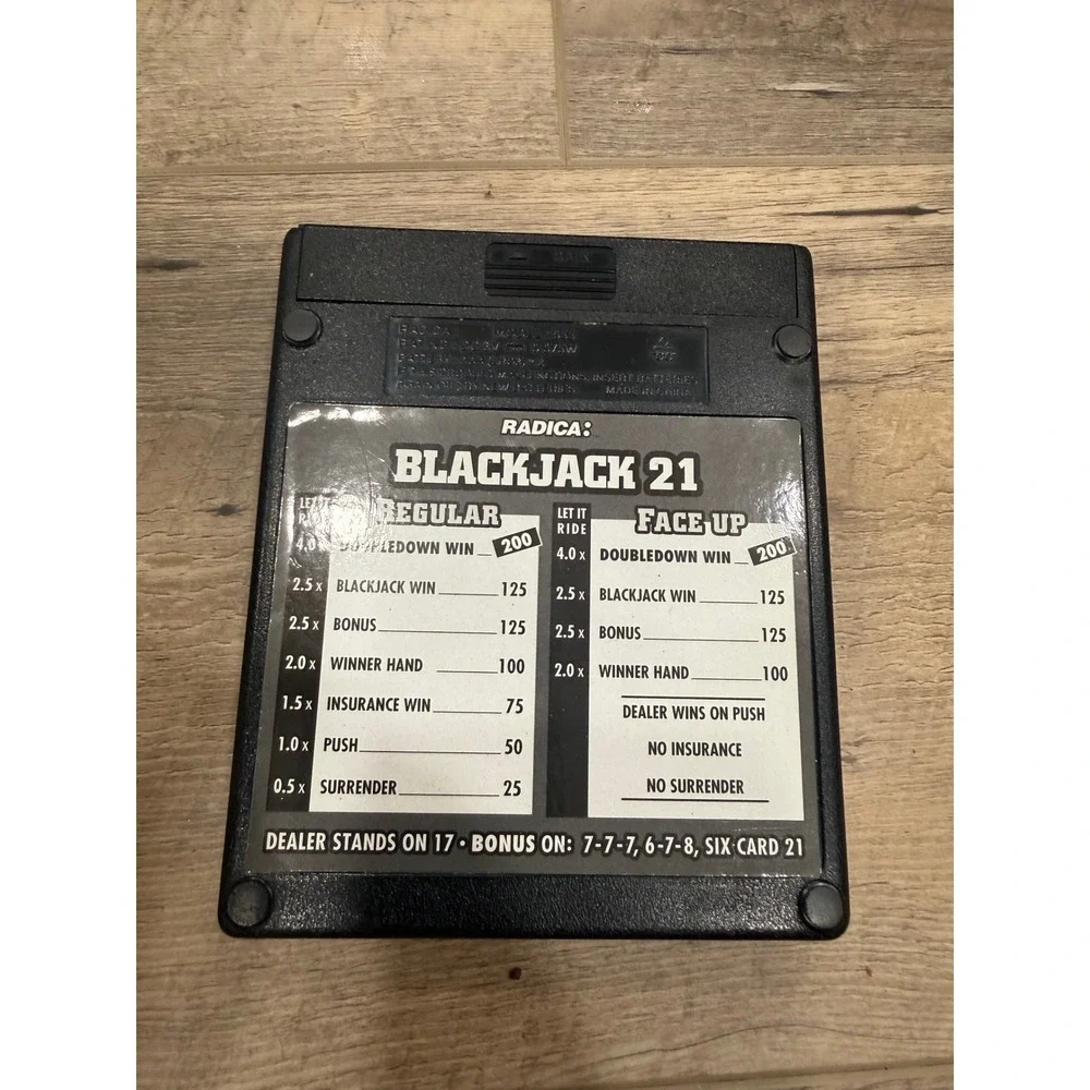 Radica Blackjack 21 Handheld Electronic Game Model 955 2-Player Let‎ It Ride